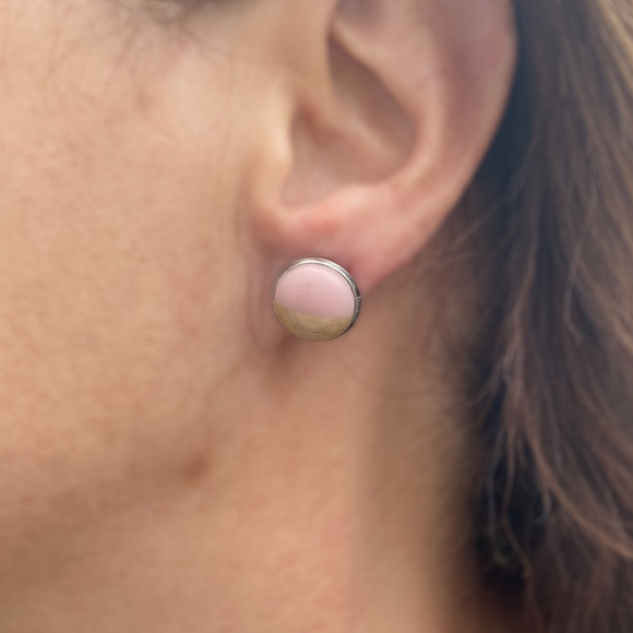 Stud resin/wood earring